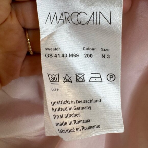 Marc Cain Pink White Striped mix media Women's Top - Picture 6 of 8